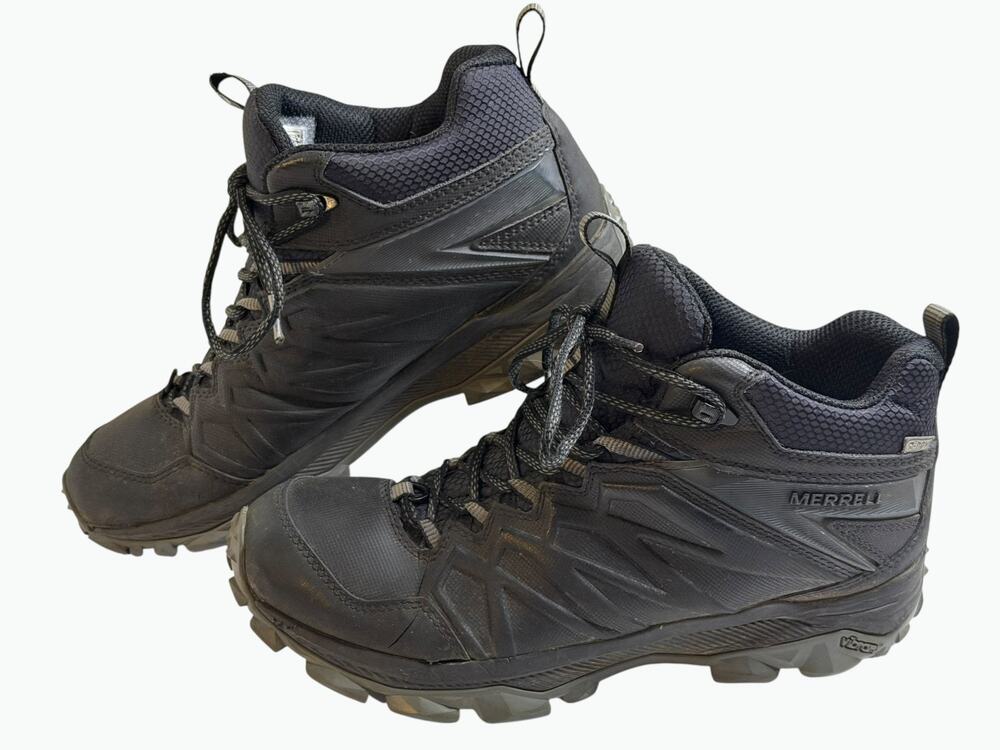 Merrell Moab 3 Mid Hiking Shoes, J42609, Black, Leather, Men's 9.5